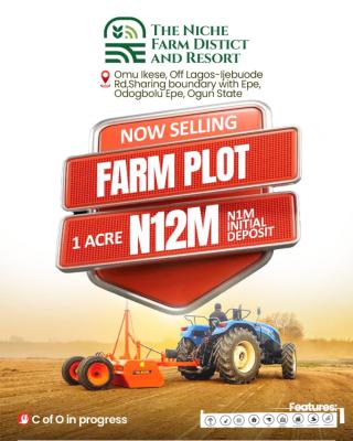Farm Land in Epe, Omu Epe, Epe, Lagos, Industrial Land for Sale
