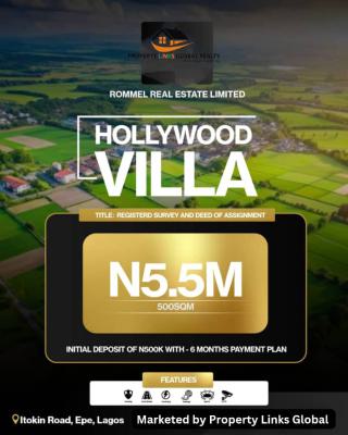 Verified Land with Registered Survey and Deed of Assignment, Hollywood Villa, Itokin Village, Epe, Lagos, Residential Land for Sale
