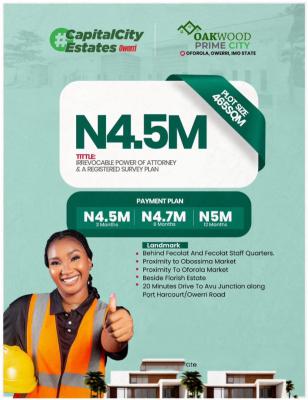 Plots of Land, Oakwood Prime Estate, Oforola, Owerri West, Imo, Mixed-use Land for Sale