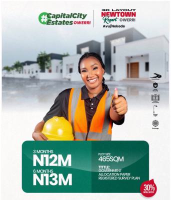 Plots of Land, Newtown Resort Estate Avu, Nekede, Owerri Municipal, Imo, Mixed-use Land for Sale