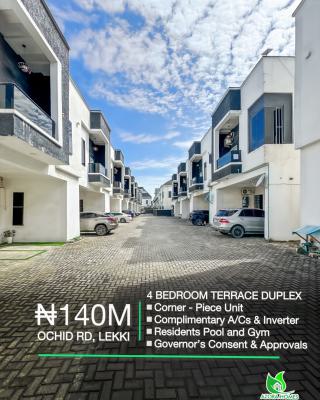 4 Bedroom Terrace Duplex ( Partly Furnished ), Orchid Rd., Lekki, Lagos, Terraced Duplex for Sale