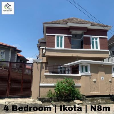 Self-serviced 4 Bedroom Flat with Bq, Ikota, Lekki, Lagos, Flat / Apartment for Rent