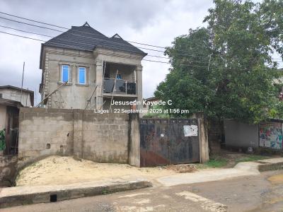 Almost Complete 4 Bedroom Detached House with 2 Nos of 1 Bedroom Flat, Ona Iwamimo Street Off Egbe Road, Ejigbo, Lagos, Detached Duplex for Sale
