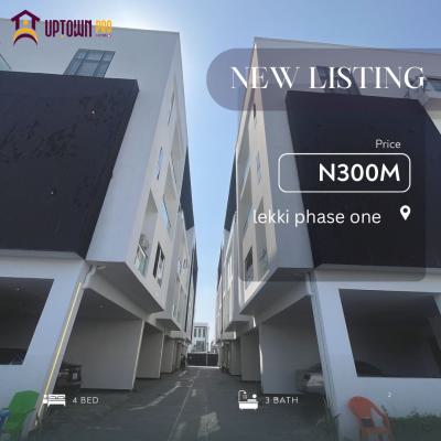 Neatly Built 4 Bedroom Terrace Apartment with Bq, Lekki Phase 1, Lekki, Lagos, Flat / Apartment for Sale