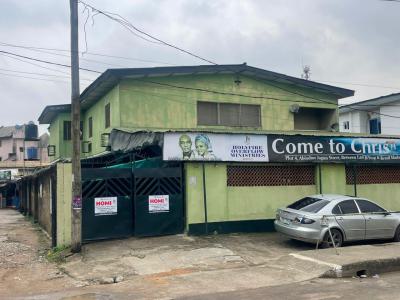 Commercial Building, Open Space Ground Floor, 2 Units of 2 Flats Up, Abiodun Jagun Street, Ogba, Ikeja, Lagos, Block of Flats for Sale