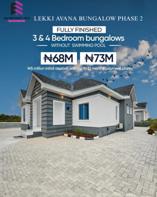 3 Bedroom Detached Bungalow, The Lekki Avana Bungalow, Close to The Lekki International Airport, Eleranigbe, Ibeju Lekki, Lagos, Detached Bungalow for Sale