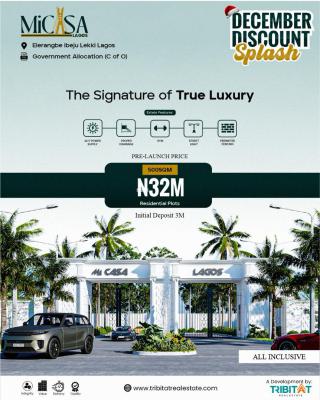 December Promo Discount Secured Estate on The Island with C of O Title, Mi Casa Lagos,, Eleranigbe, Ibeju Lekki, Lagos, Residential Land for Sale