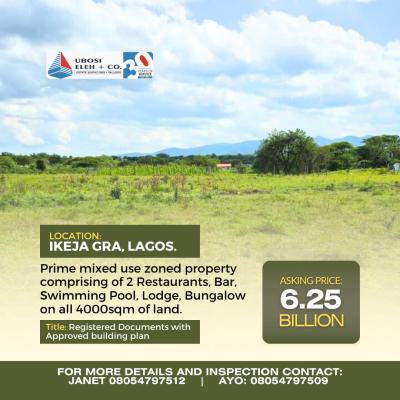 Prime Mixed Use Zone Property, Ikeja Gra, Ikeja, Lagos, Mixed-use Land for Sale