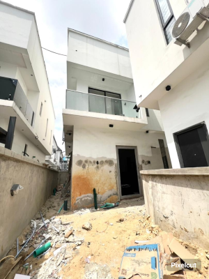 Newly Built 4 Bedroom Semi  Detached Duplex with Bq in a Secure Estate, Chevron, Lekki, Lagos, Semi-detached Duplex for Rent
