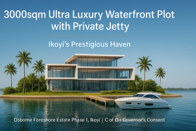 3000sqm Elite Waterfront Plot with Private Jetty, Foreshore Estate Phase 1, Osborne, Ikoyi, Lagos, Mixed-use Land for Sale