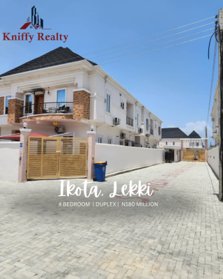 4 Bedroom Semi Detached Duplex, Ikota, Lekki, Lagos, Semi-detached Duplex for Sale