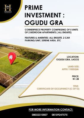 1,100sqm Conerpiece Land for at Ogudu Gra., Ogudu, Gra, Ogudu, Lagos, Residential Land for Sale