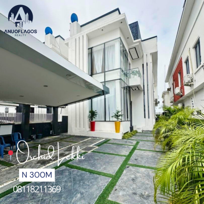 an Alluring 5 Bedroom  Fully Detached Duplex  with Swimming Pool., Lekki, Lagos, Detached Duplex for Sale