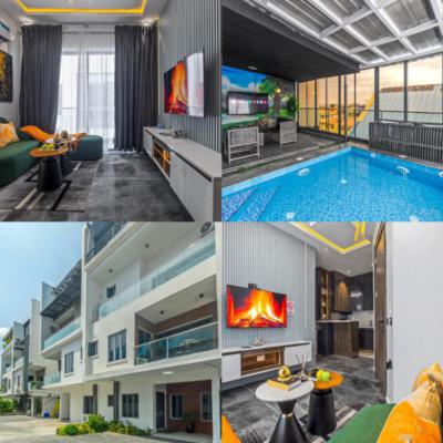 One Bedroom Smart Penthouse with Private Pool,private Lounge,wine Bar, Off Admiralty Way, Lekki Phase 1, Lekki, Lagos, Flat / Apartment Short Let