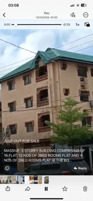 Standard Newly Renovated Block of 6 Units, Peace Estate, Ago Palace, Isolo, Lagos, Block of Flats for Sale