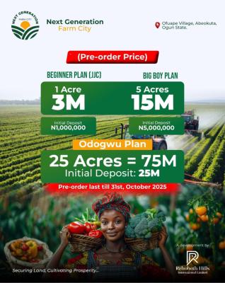 Cocoa and Plantain Farmland, Abeokuta North, Ogun, Mixed-use Land for Sale