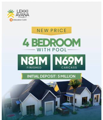 Luxurious 4 Bedroom Detached Bungalow + Pool, Eleranigbe, Ibeju Lekki, Lagos, Detached Bungalow for Sale