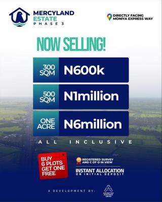 Affordable Land with Buy 6 Get 1 Free, Moniya - Ibadan, Ibadan, Oyo, Residential Land for Sale
