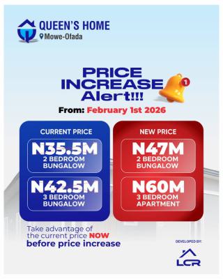 3 Bedroom Apartment, Mowe Ofada, Ogun, Detached Bungalow for Sale