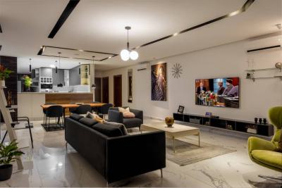 Grandiose Waterfront Three Bedroom Apartment with Pool & Gym, Joneer Court, Admiralty Way, Lekki Phase 1, Lekki, Lagos, Flat / Apartment Short Let