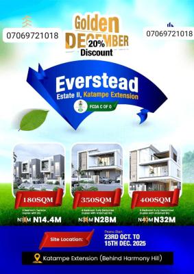 Prime 500sqm Residential Land for 4 Bedroom Duplex, Osuma District, Behind Harmony Hill, Katampe, Abuja, Residential Land for Sale