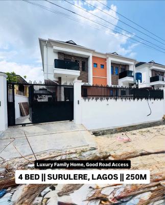 4 Bedroom Luxury Family Home, Good Road Access, Surulere, Lagos, Semi-detached Duplex for Sale