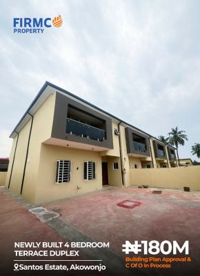 Newly Built 4-bedroom Terrace Duplex, Akowonjo, Alimosho, Lagos, Terraced Duplex for Sale