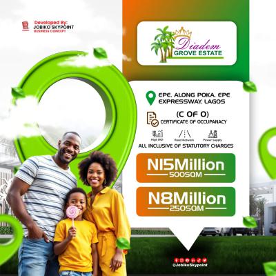 Diadem Groove Estate, Poka, Epe Lagos, Epe, Lagos, Land for Sale