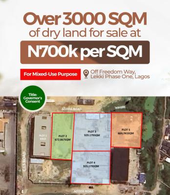 Prime Property Spanning 3000sqm, Lekki Phase 1, Lekki, Lagos, Land for Sale