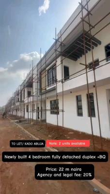 Newly Built 4 Bedroom Terrace Duplex with Excellent Facilities, Kado, Abuja, Terraced Duplex for Rent