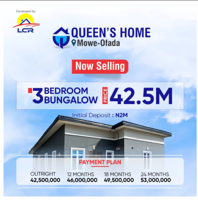Queens Homes, Mowe Ofada, Ogun, Detached Bungalow for Sale