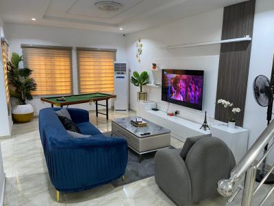 Fully Furnished & Serviced 5 Bedrooms Terrace Duplex with a Bq, Silas Iloh Street Guzape Close to Fha and Coza Church, Guzape District, Abuja, Terraced Duplex for Rent