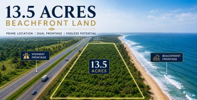 Prime 13.5 Acres Beachfront/Highway Land