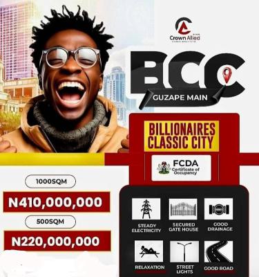 Fcda Approved Land in Guzape Main, Guzape Main, H-medix and Coza Church, Guzape District, Abuja, Residential Land for Sale