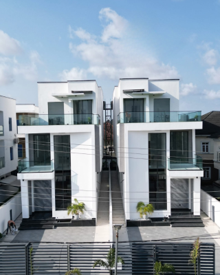 Modern Design 5 Bedroom Fully-detached Duplex with Bq & Swimming Pool, Chevron, Lekki, Lagos, Detached Duplex for Sale