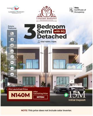 Off Plan Bedroom Semi-detached with Bq, Ajayi Apata,, Sangotedo, Ajah, Lagos, Semi-detached Duplex for Sale