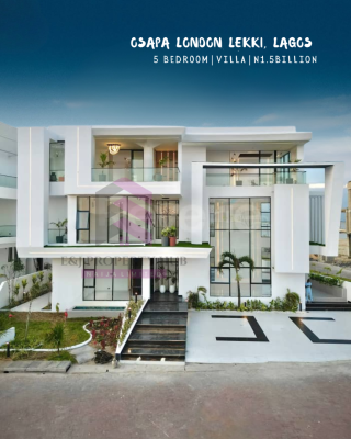 Luxury 5 Bedroom Fully-detached Duplex with Bq , a Gym, Swimming Pool, Osapa, Lekki, Lagos, Detached Duplex for Sale