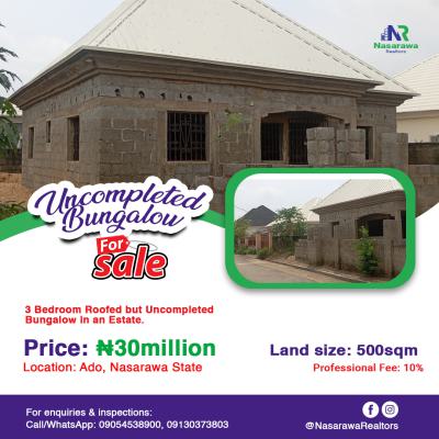3 Bedroom Bungalow, Ado, Nasarawa, Karu, Nasarawa, Detached Bungalow for Sale