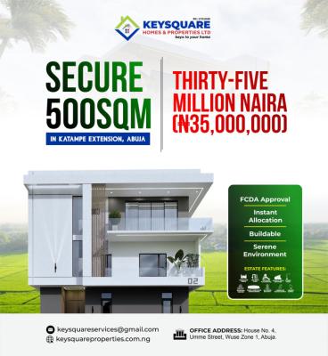 Alveena Luxury Villa, Behind Mshel Estate, Katampe Extension, Katampe, Abuja, Residential Land for Sale