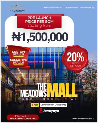 Meadows Mall, Awoyaya, Ibeju Lekki, Lagos, Plaza / Complex / Mall for Sale