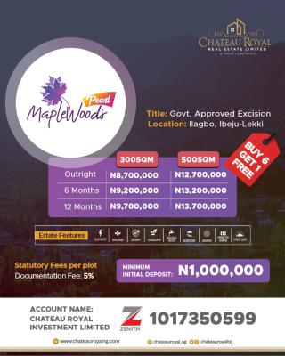 Maplewoods Pearl Buy 6 Get 1 Free, Ilagbo Town, Ibeju Lekki, Lagos, Mixed-use Land for Sale