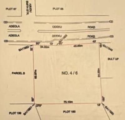 4,400sqm - Land - with a Nice   a  3  Stories  Building and Warehouse, Adeola Odeku, Victoria Island (vi), Lagos, Land for Sale