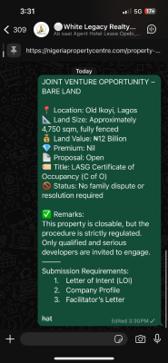 Joint Venture 4,750 Sqm, Fully Fenced Bare Land, Old Ikoyi, Ikoyi, Lagos, Land Joint Venture