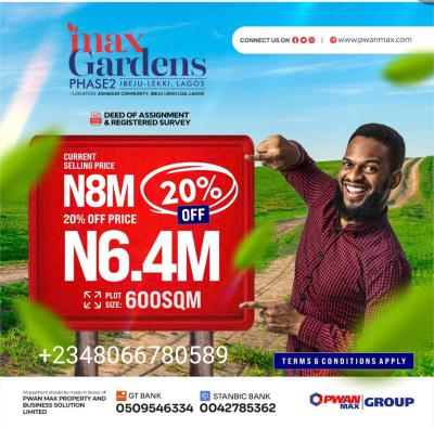 Max Gardens Phase 2, Ashagun Community, Ibeju Lekki, Lagos, Residential Land for Sale