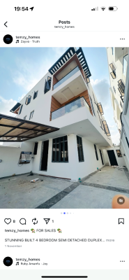 Stunningly Built 4 Bedroom Semi Detached Duplex with 2 Room Bq, Adeniyi Jones, Ikeja, Lagos, Semi-detached Duplex for Sale