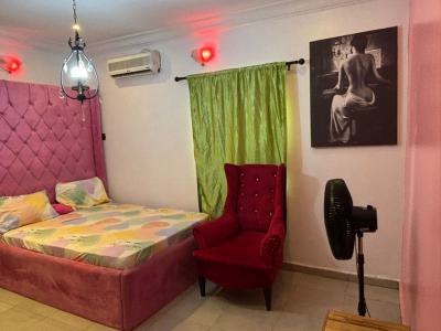 Luxury Furnished Room Upstairs N 3 Bedroom, Chevron Conservative Area, Ikota, Lekki, Lagos, Self Contain (single Rooms) for Rent