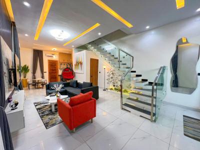 Luxurious 3 Bedroom Self Compound Duplex with Ps5, in-house Sound System, Alpha Beach Road, New Road, Ologolo, Lekki, Lagos, Flat / Apartment Short Let