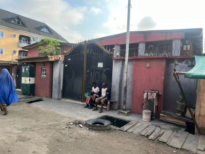 Block of 4 Flat Consist of 3bedroom  Flat Each at Ayodele Street Off a, Off Adeshina Ijesha S/lere  Price :110 Million Ask, Surulere, Lagos, Block of Flats for Sale