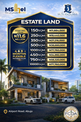 Flat Estate Land, Airport Road, Lugbe District, Abuja, Mixed-use Land for Sale