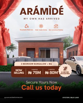 Beautiful Luxury & Affordable 3bedrooms Estate Bungalows with C of O, Ibeju, Ibeju Lekki, Lagos, Detached Bungalow for Sale